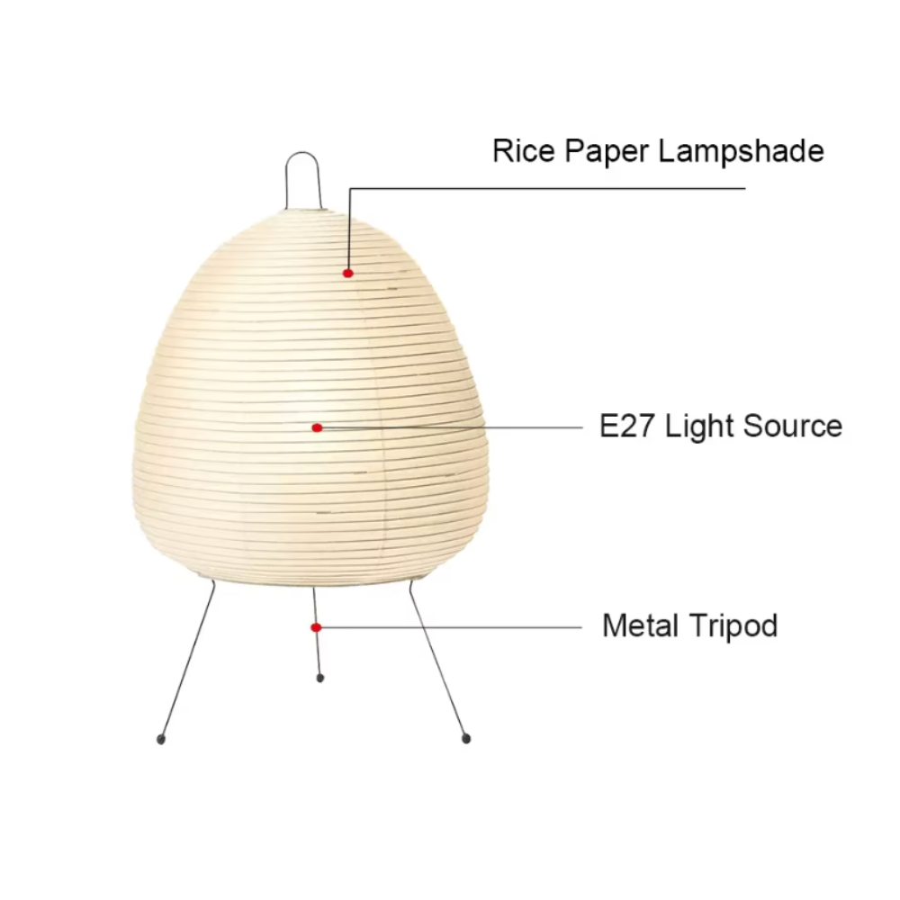 Lampe sur Pied Moderne Zylyn - Lampe Minimaliste en Papier de Riz Japonais pour Salon