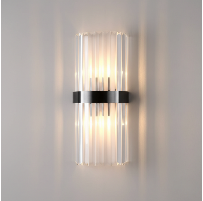 Applique Murale en Cristal Élégante - Lampes Murales LED Ajustables pour Espaces Modernes