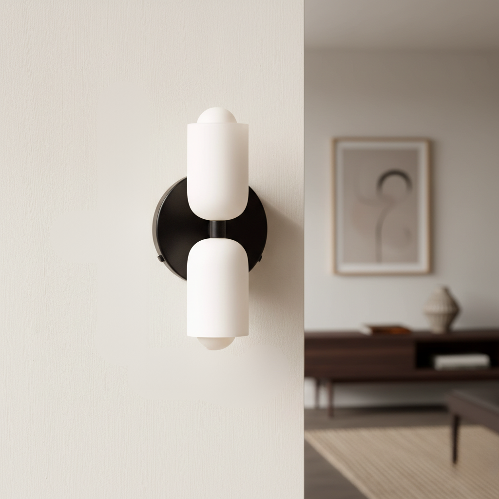 Applique Murale Double Crème - Lumières Murales Modernes pour Espaces Élégants