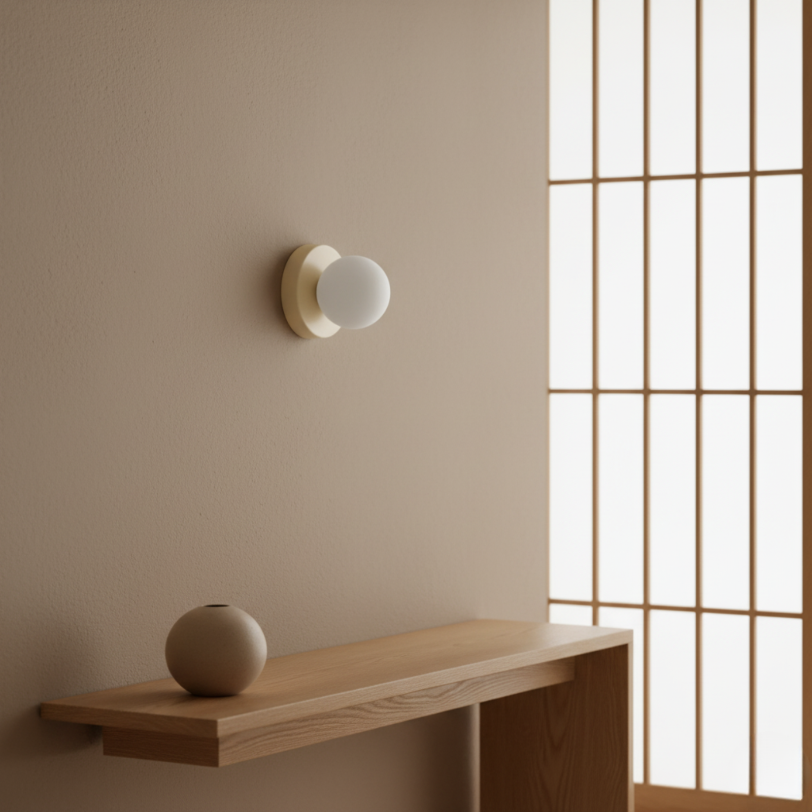 Applique Murale et Plafonnier Minimaliste Nordique - Sphère en Verre Opale pour Décor Moderne