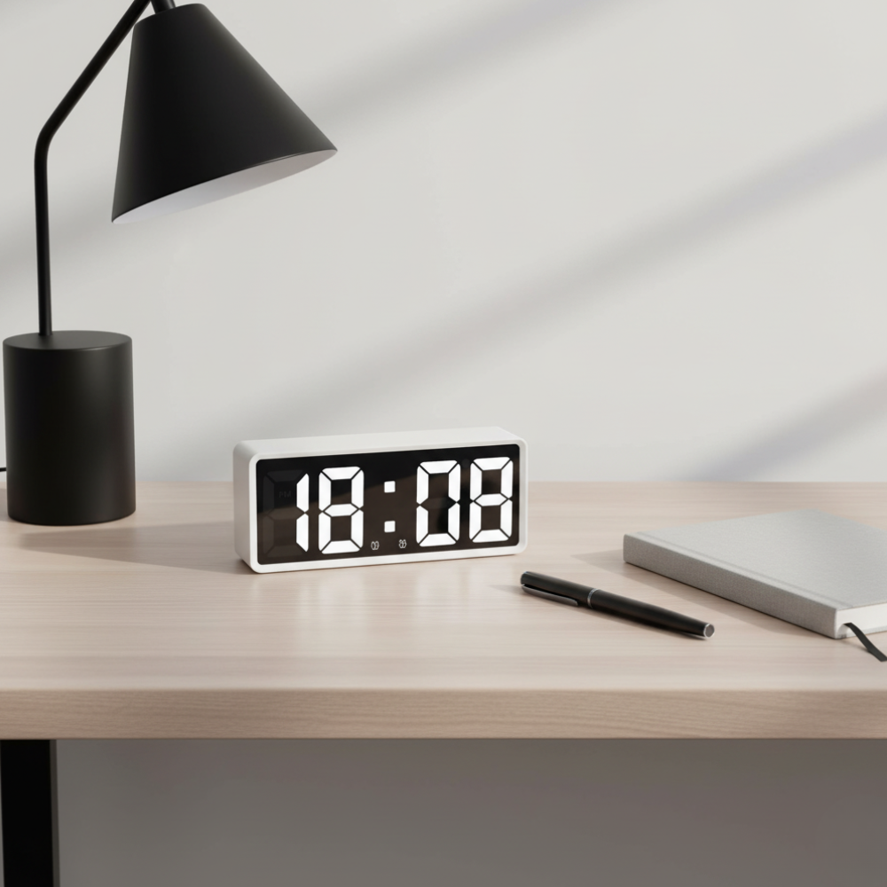 NovaClock - Réveil numérique avec affichage LED de l'heure et de la température pour la chambre