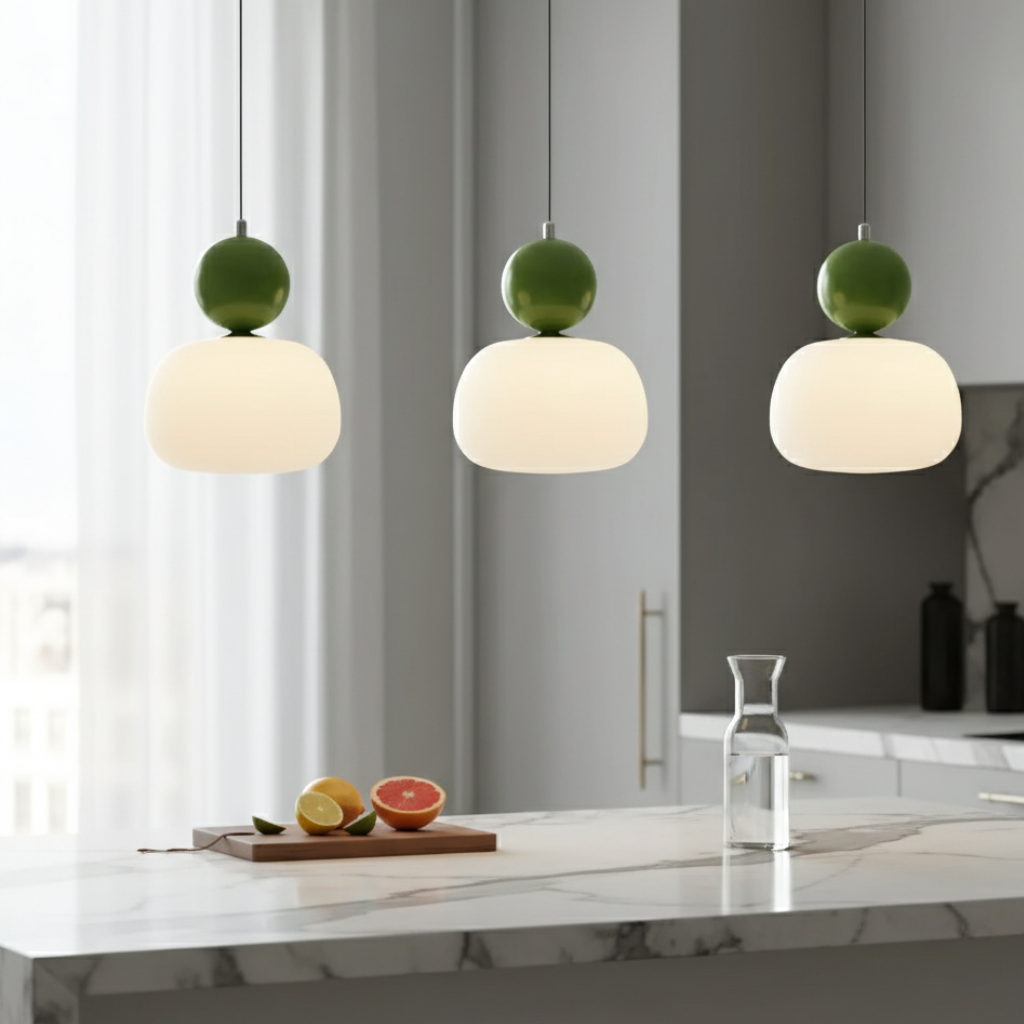 Collection Opaline | Éclairage Suspendu de Cuisine au Design Ludique pour Intérieurs Modernes