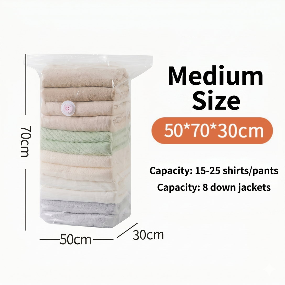 VACUNOVA – Sacs de Compression Sans Pompe pour un Gain de Place Facile