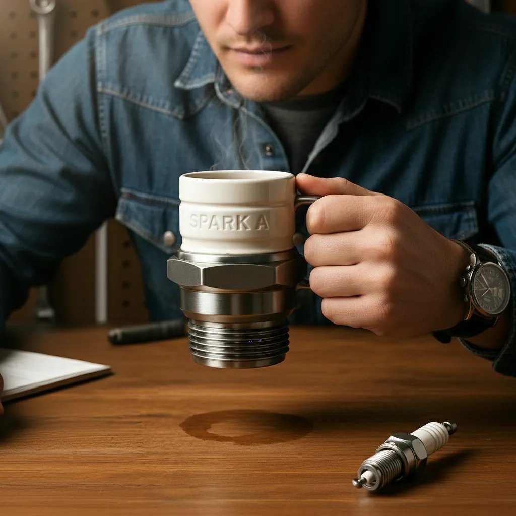 PistonPerk - Tasse en forme de bougie d'allumage pour de vrais amateurs de moteurs