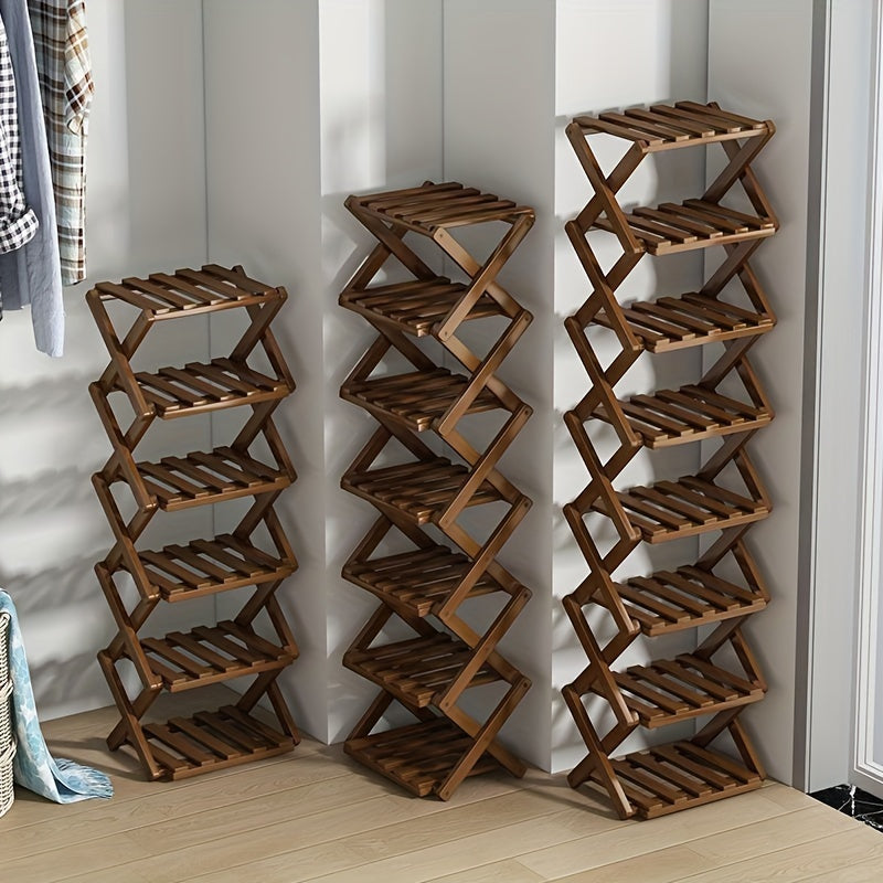 Étagère à Chaussures en Bambou Intelligent – Compacte et Pratique pour Chaque Entrée