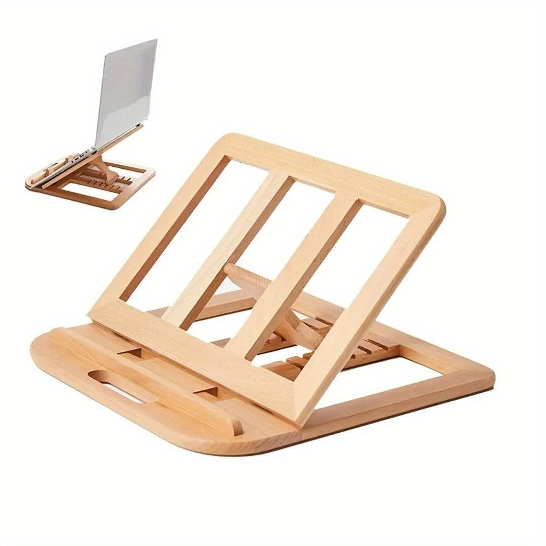 WOODIFY - Support en bois ajustable pour ordinateur portable de 11 pouces, accessoire de bureau pliable