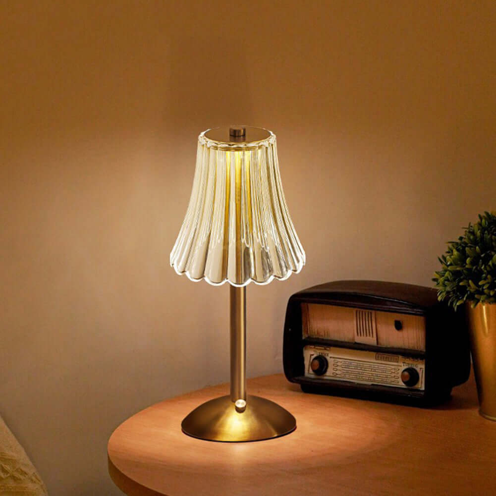 Lampe de Table en Cristal Activée par Tactile