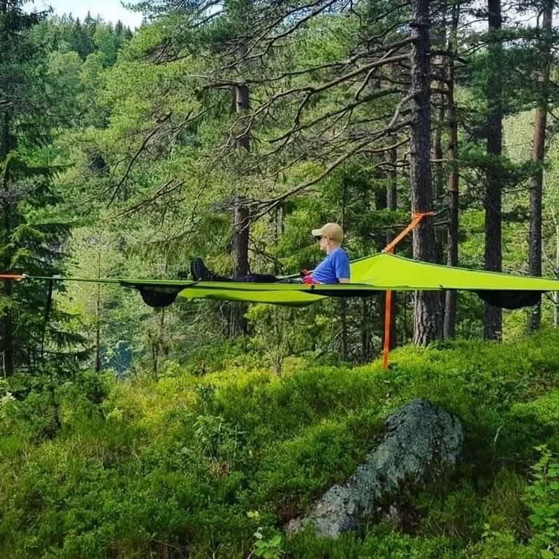 Skanto | Hamac de Camping Multi-Personnes avec Système d'Ancrage à 3 Points