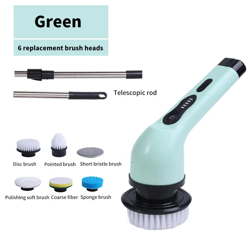 Brosse de nettoyage électrique 9-en-1 avec affichage LED – 1+1 GRATUIT
