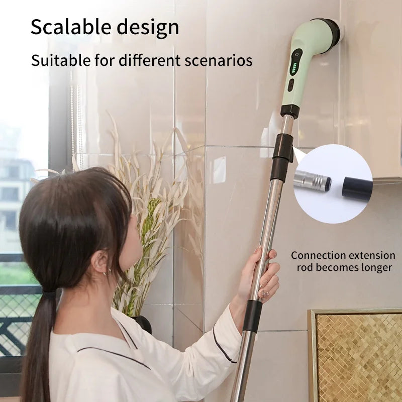 Brosse de nettoyage électrique 9-en-1 avec affichage LED – 1+1 GRATUIT