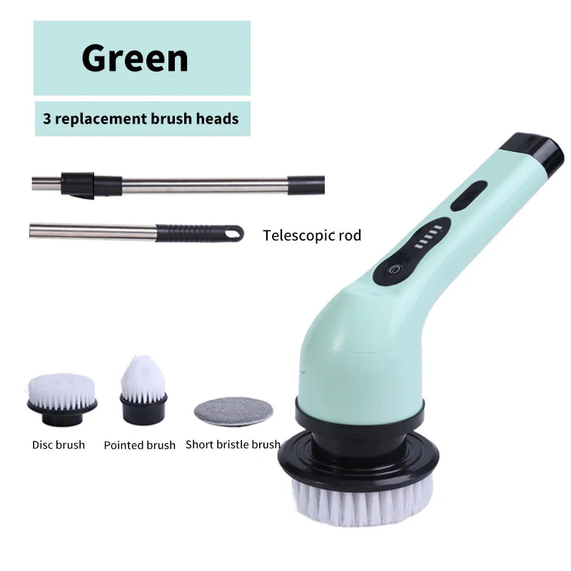 Brosse de nettoyage électrique 9-en-1 avec affichage LED – 1+1 GRATUIT