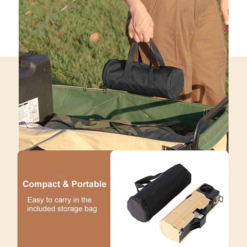 FlameFold™ | Réchaud de camping à gaz pliable compact
