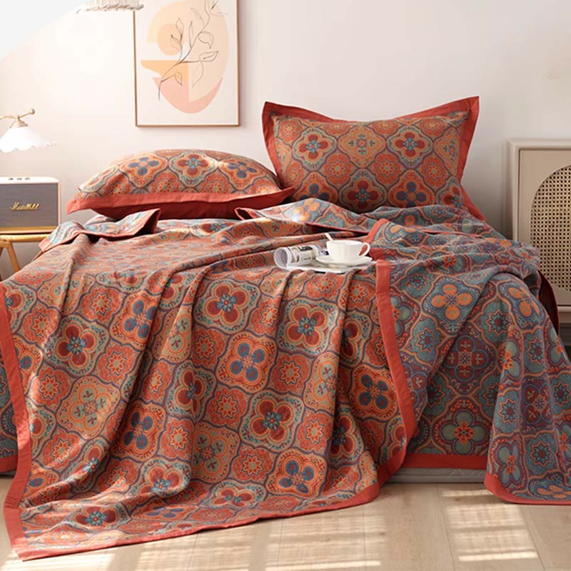 Couette réversible avec motif mandala