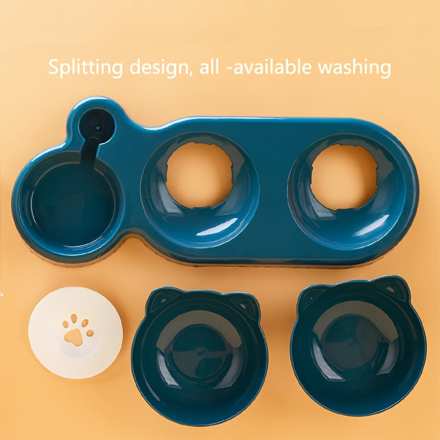 CATNIBBLE - Bols inclinés avec système d'eau gravitaire et design de cou protecteur