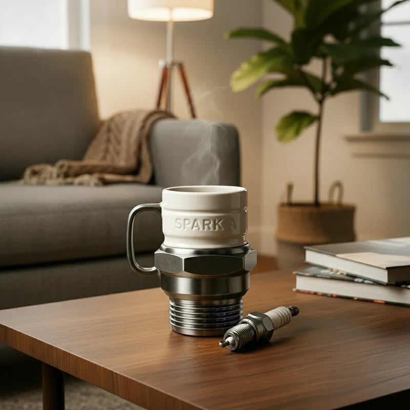 PistonPerk - Tasse en forme de bougie d'allumage pour de vrais amateurs de moteurs