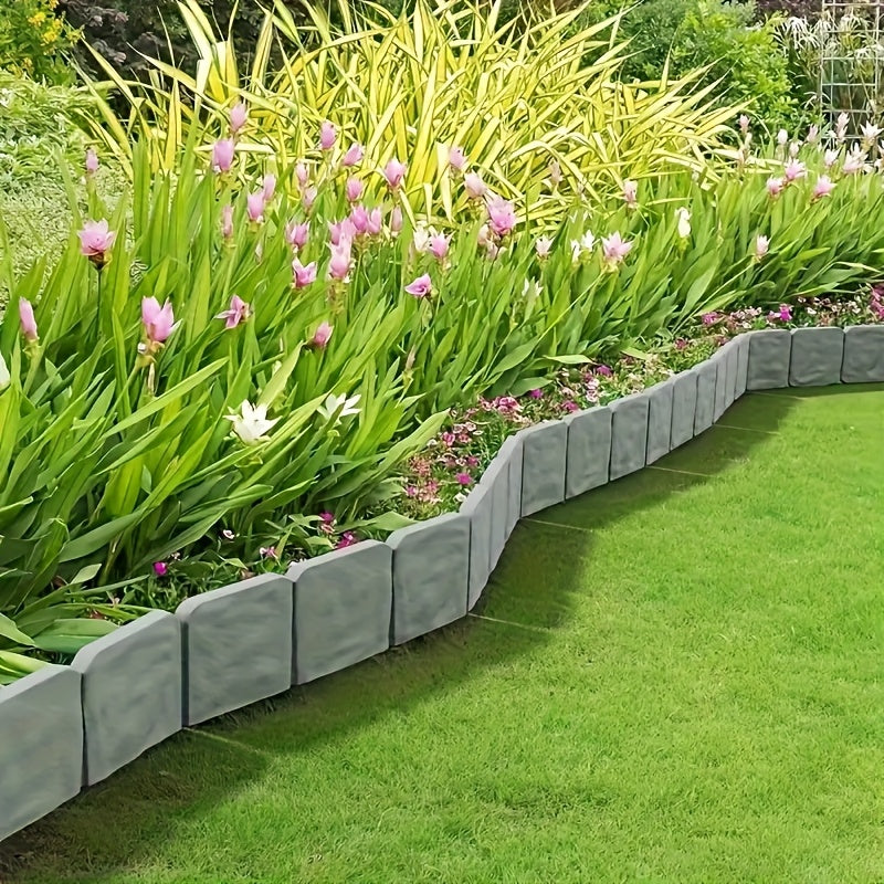 Ensemble de Bordure de Jardin en Pierre – Pratique et Décoratif