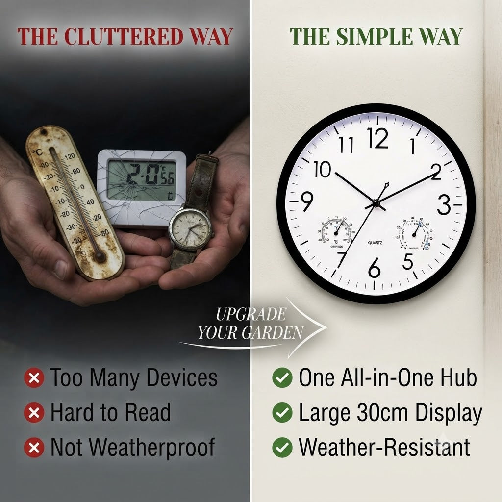 Horloge d'extérieur avec température et humidité