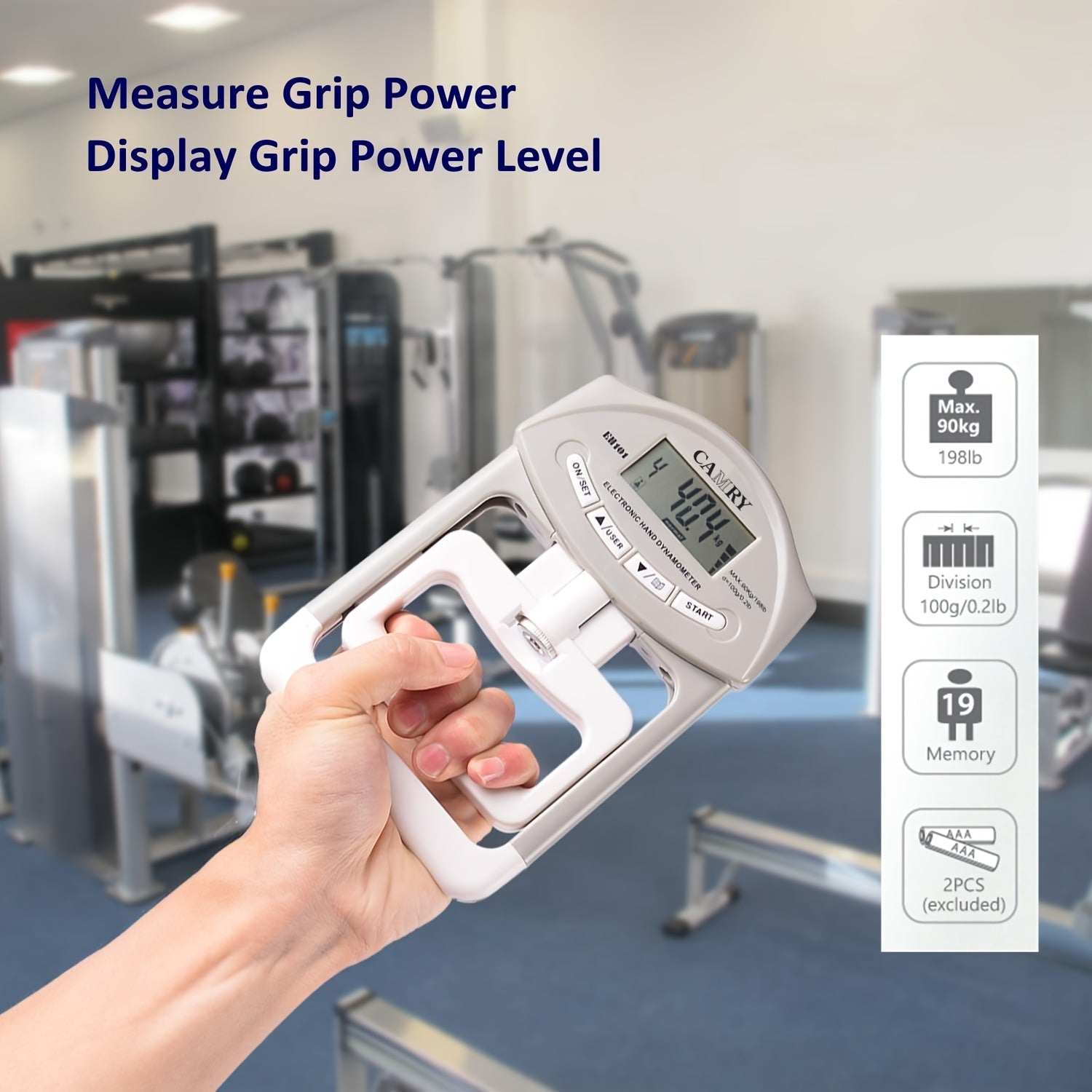 GRIPMETER PRO – Testeur de force de préhension numérique avec capture automatique