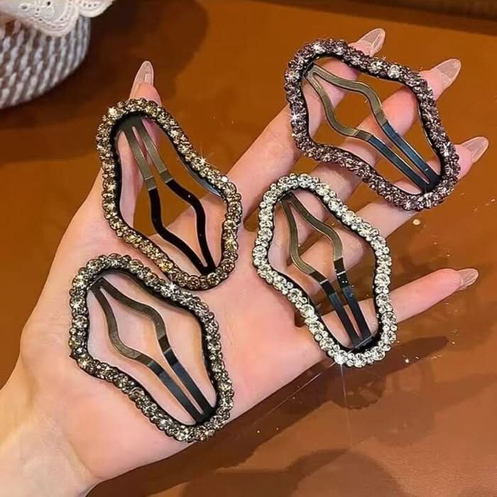Élégants et brillants clips à cheveux (x4)