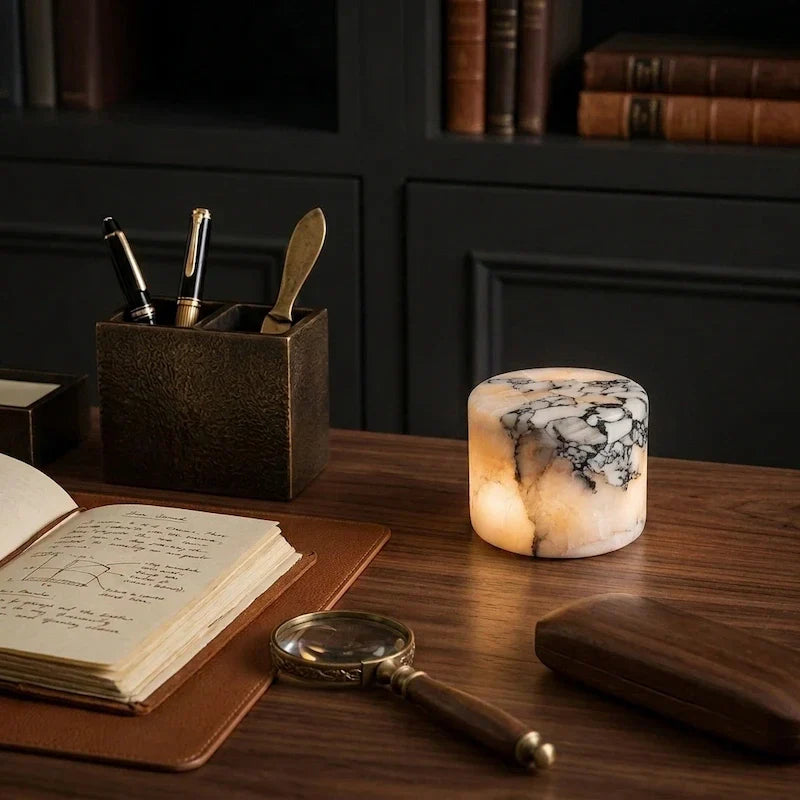 Lampe de table en marbre rechargeable avec toucher