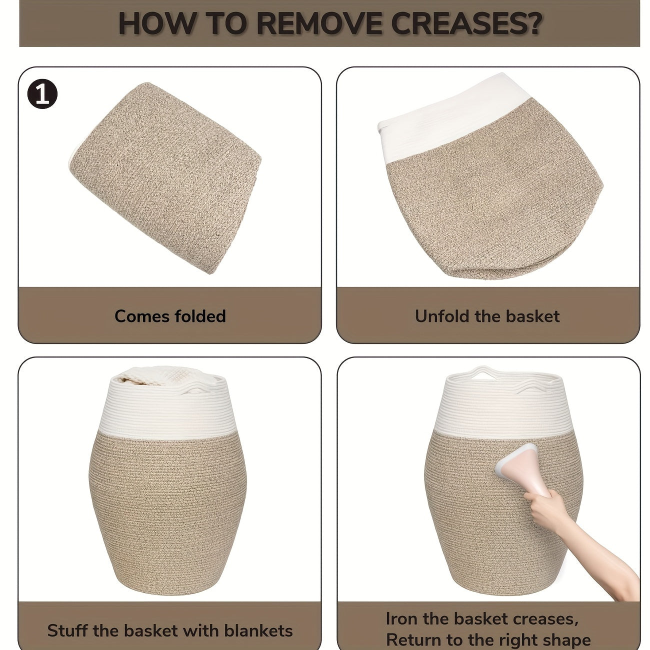 Grand Panier à Linge Tissé en Osier – Pratique et Élégant pour Toute Salle de Lavage