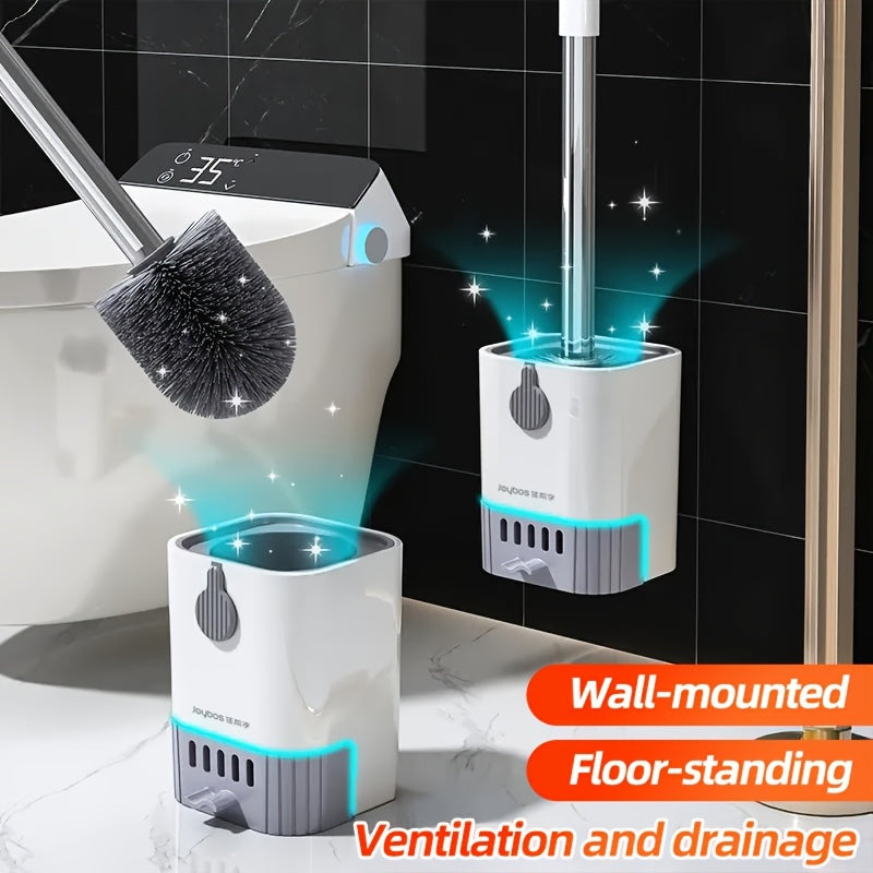 BRISTLEPRO - Brosse de Toilette à Long Manche & Support, Outil de Nettoyage Essentiel