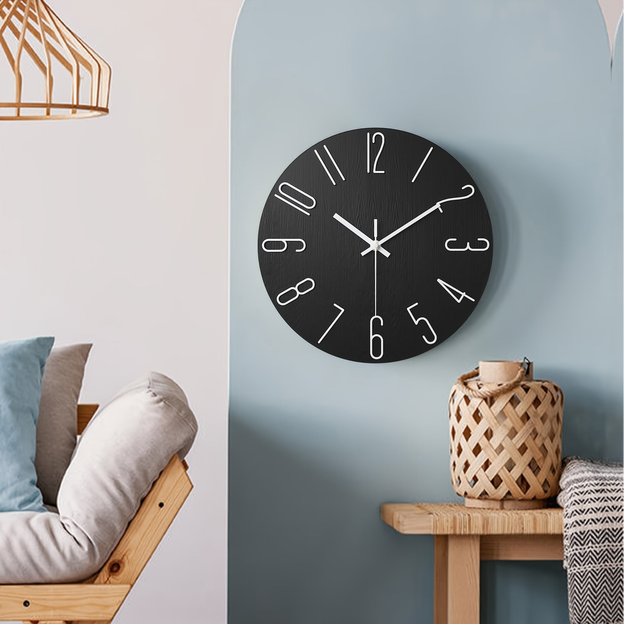 OAKTIDE - Horloge murale contemporaine conçue pour des intérieurs modernes et silencieux