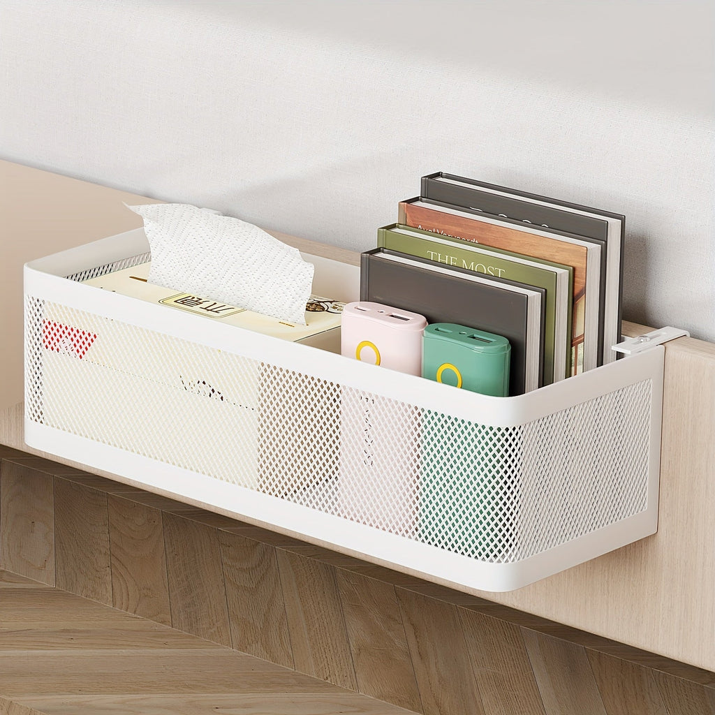 Panier de Rangement Métallique Réglable avec Crochets - Solution Pratique pour l'Organisation