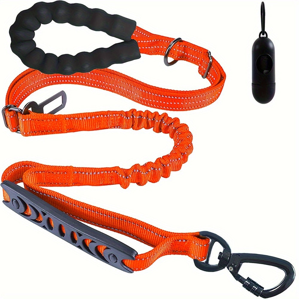 Laisse à Bungee Réglable pour Chiens – Amortissante et Réfléchissante pour Grands Chiens