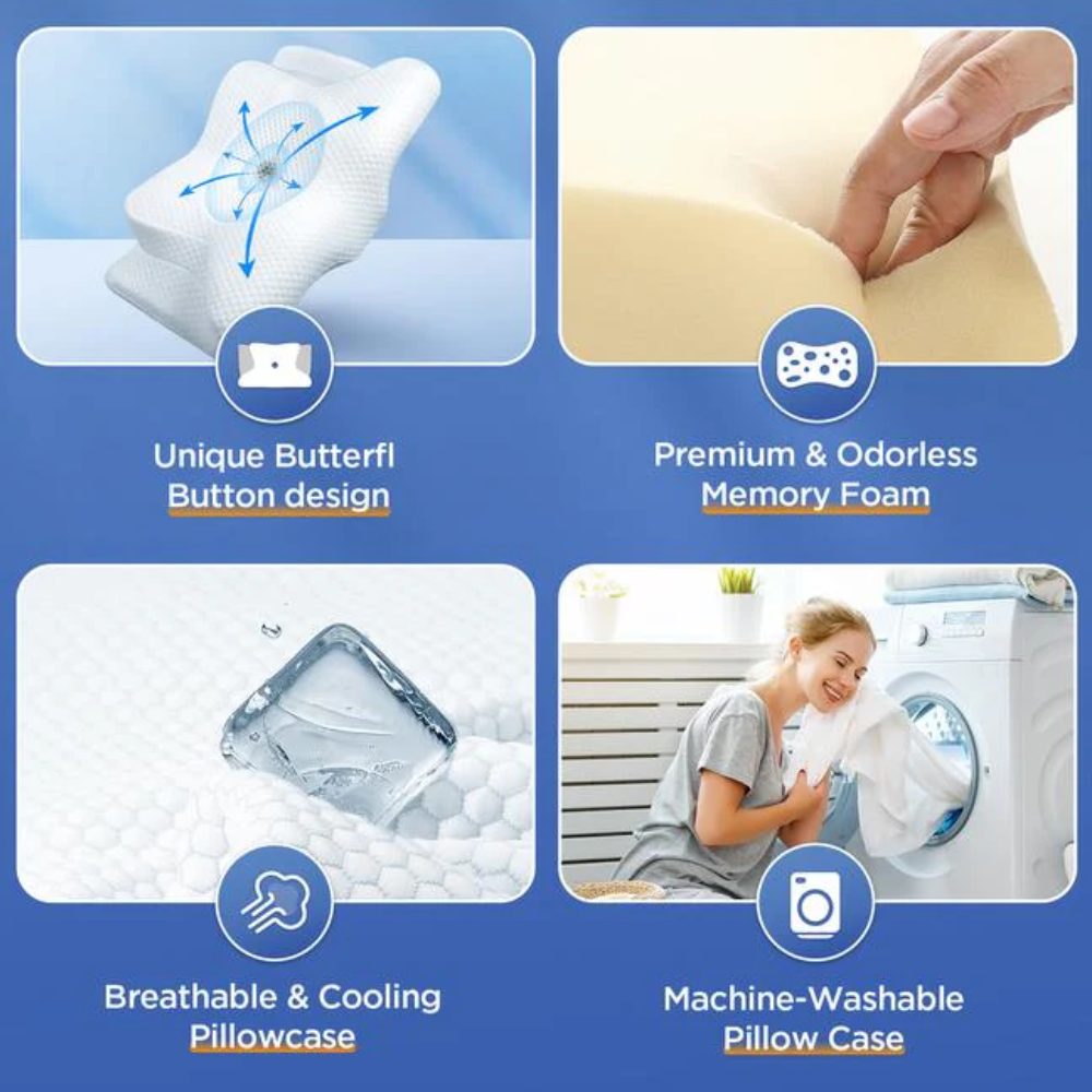 Coussin Anti-Ronflement | Support Ergonomique pour le Cou et la Tête | Blanc