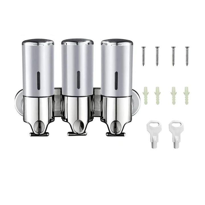 Distributeur de savon mural | Acier inoxydable & ABS | Design moderne | Gain de place & Rechargeable