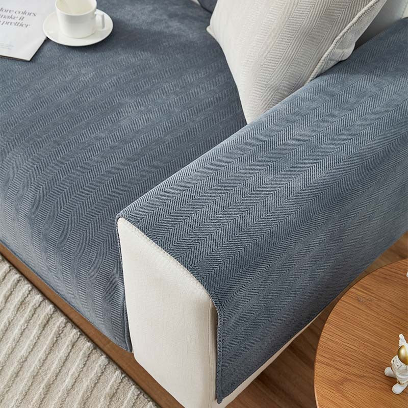 AestheticCover™ | Housse de canapé en tissu chenille avec motif en chevrons