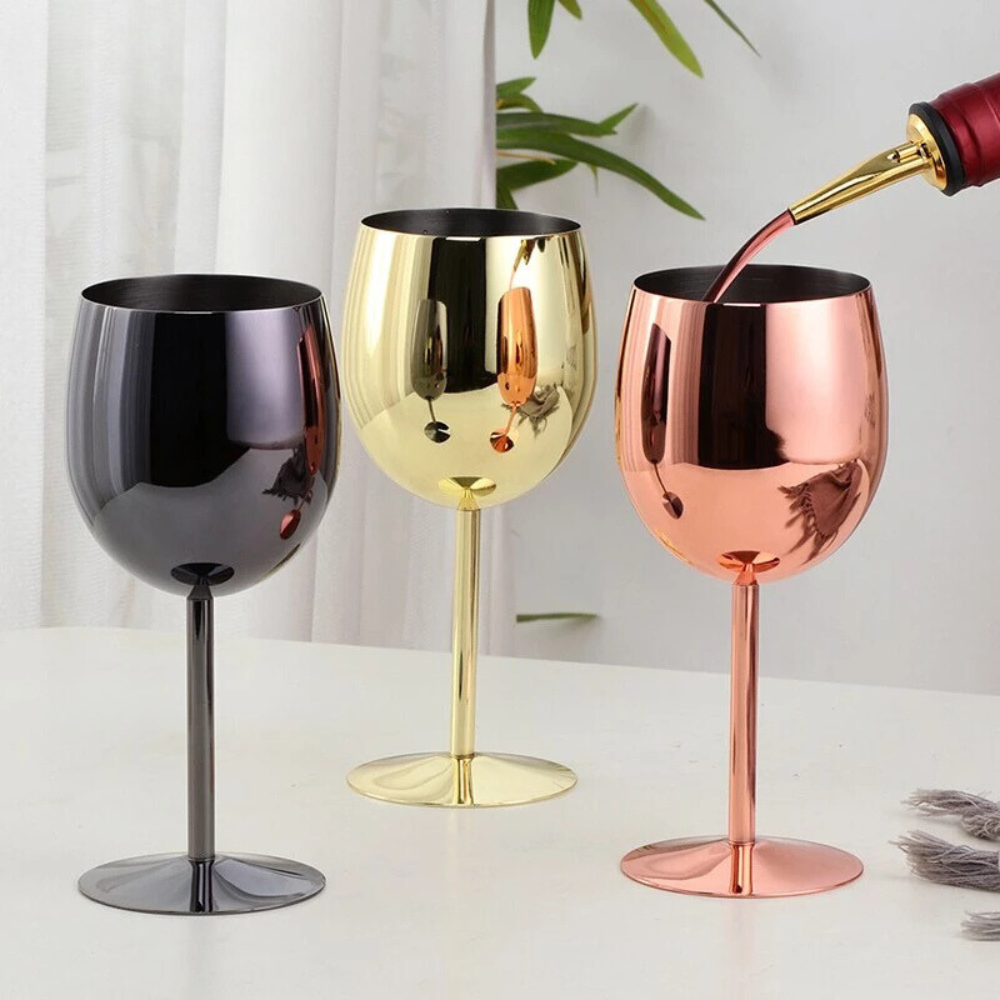 Verre à Vin en Acier Inoxydable Brillant