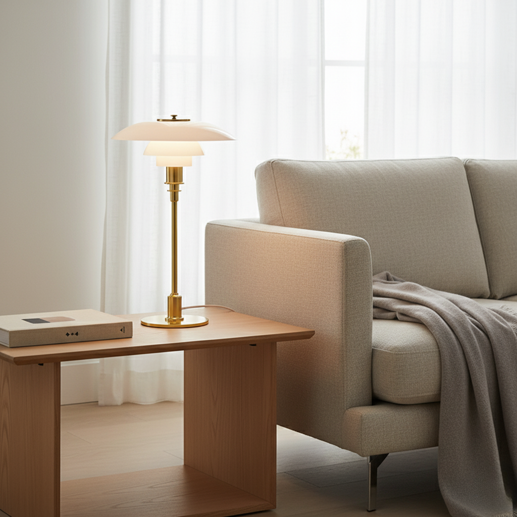 Lampe de Table en Verre de Style Scandinave - Éclairage Minimaliste LED de Chevet et de Bureau