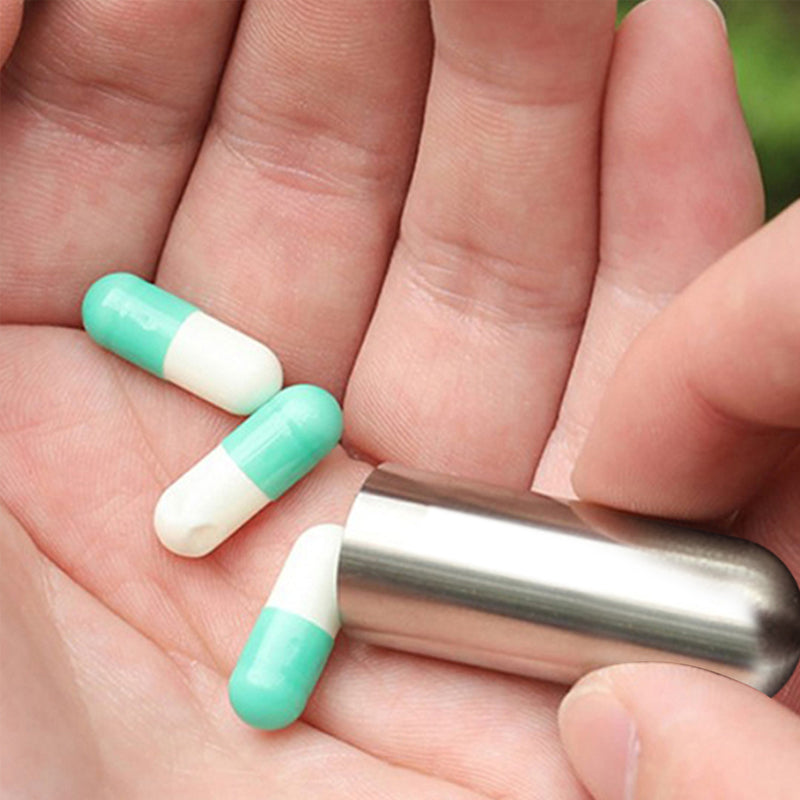 Boîte à médicaments portable en acier inoxydable