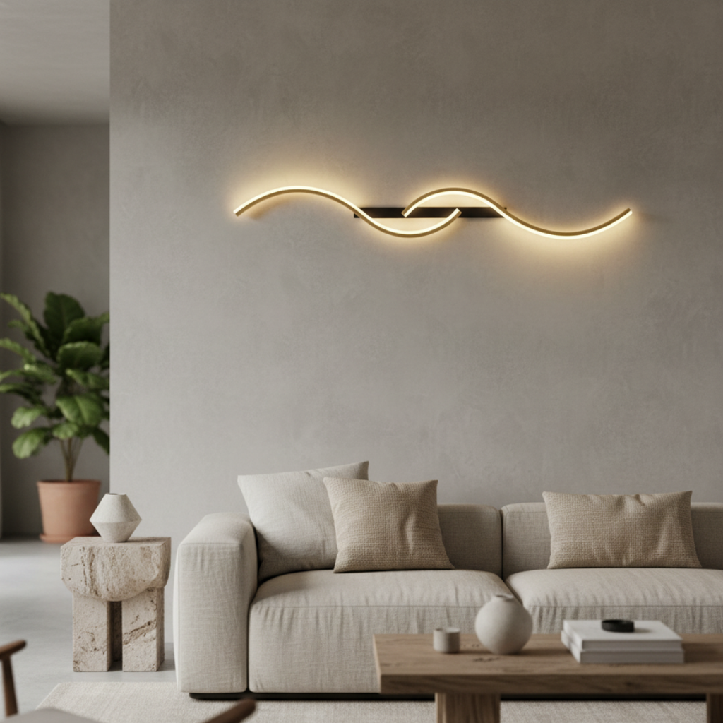 Applique Murale LED Élégante - Appliques Murales Modernes en Aluminium pour Intérieurs Stylés