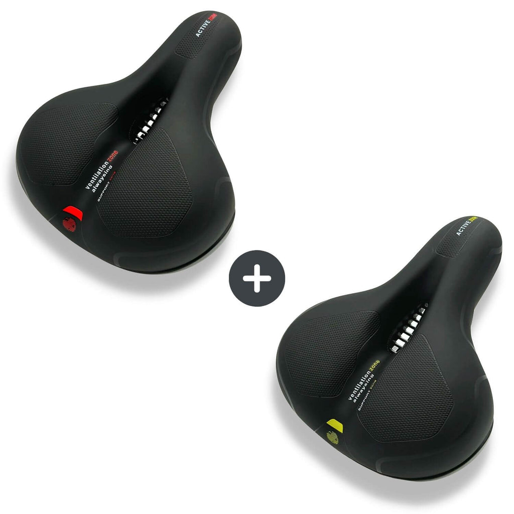Sandsberg | Selle de vélo CloudComfort Pro | Mousse à mémoire soulageant la pression | Noir