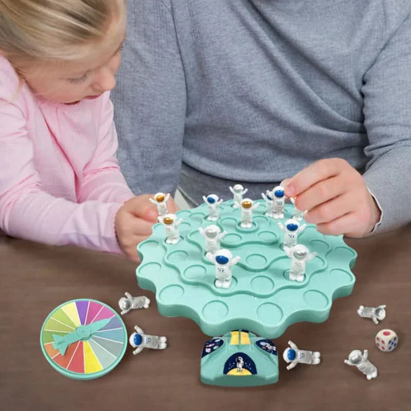 Jeu d'équilibre d'astronaute pour stimuler l'apprentissage