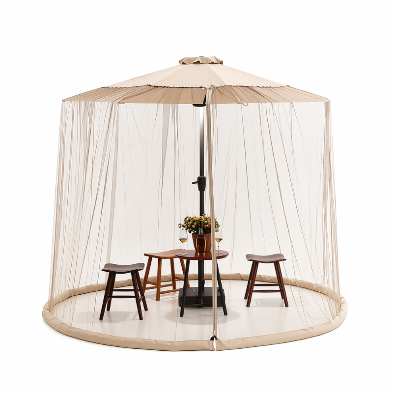 Moustiquaire parasol – protection anti-insectes avec fermeture zippée
