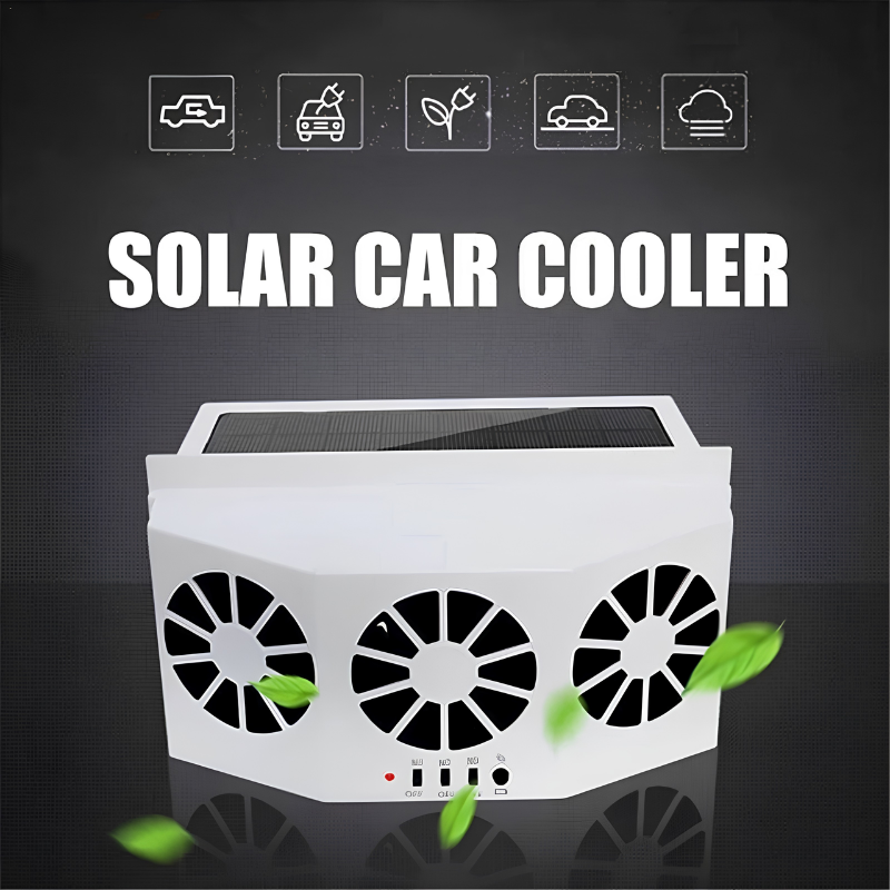 Ventilateur solaire pour voiture avec recharge USB