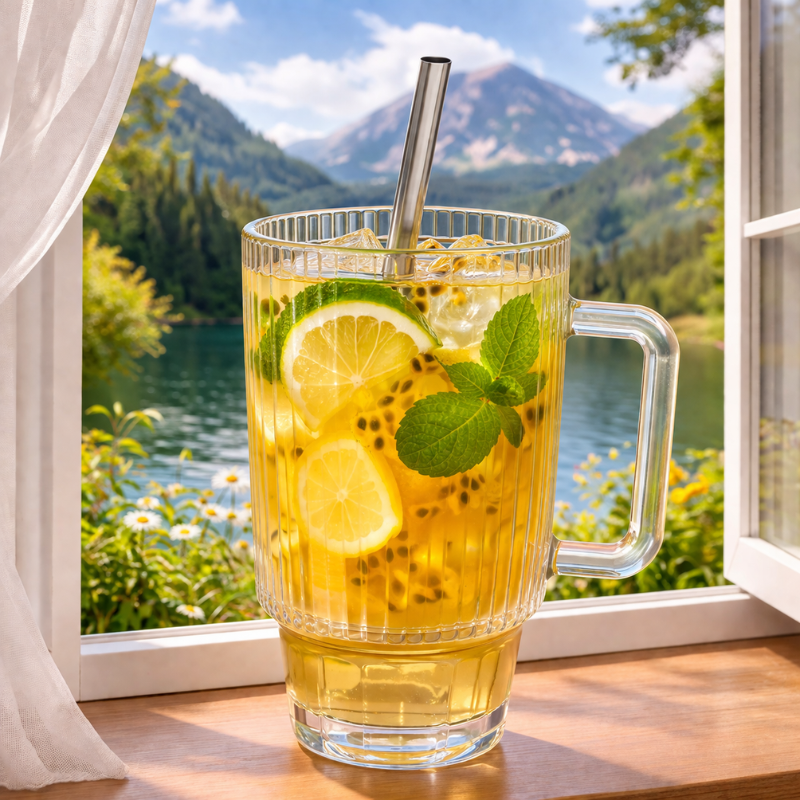 Gobelet en verre nomade anti-fuite – avec couvercle sécurisé