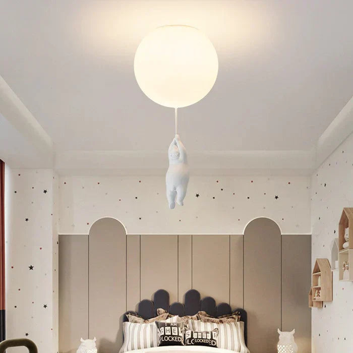 Lampe de Plafond Enfant avec Ours et Ballon - CloudBear