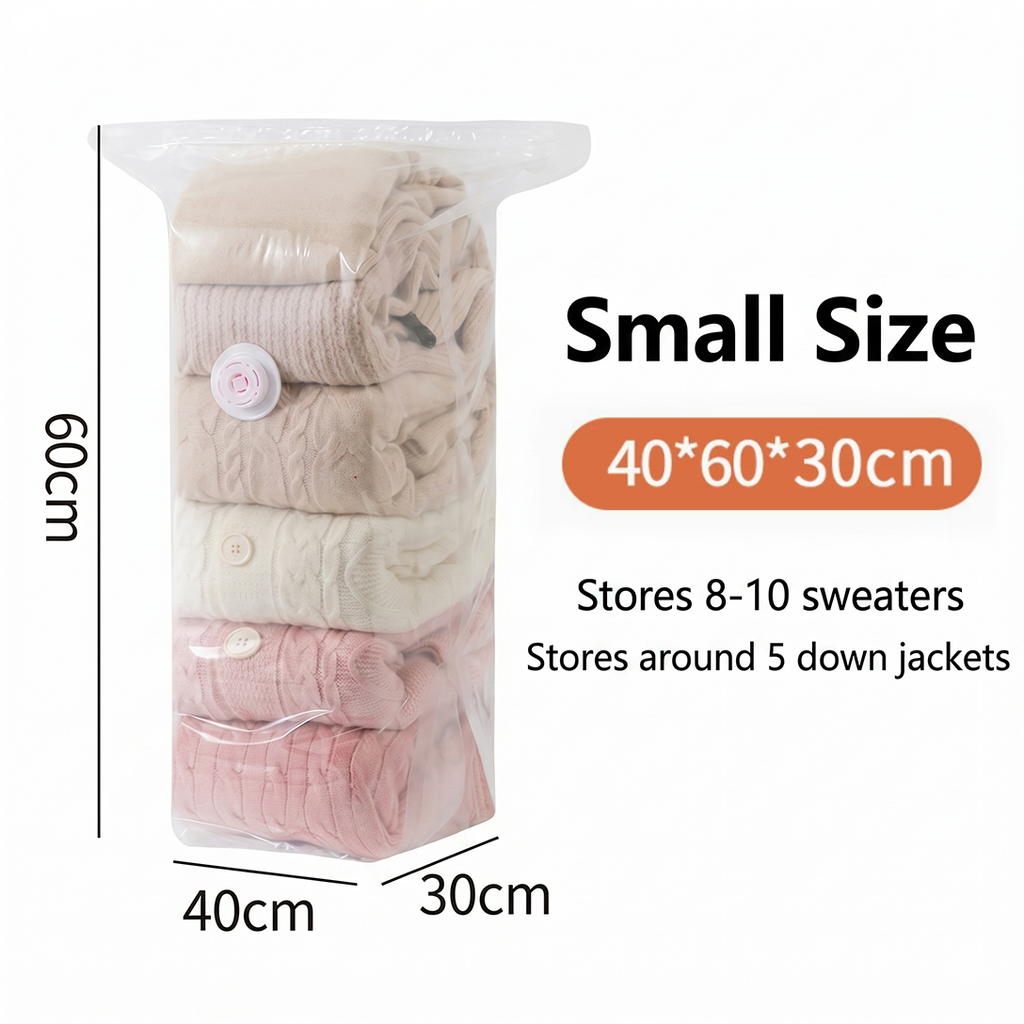 VACUNOVA – Sacs de Compression Sans Pompe pour un Gain de Place Facile