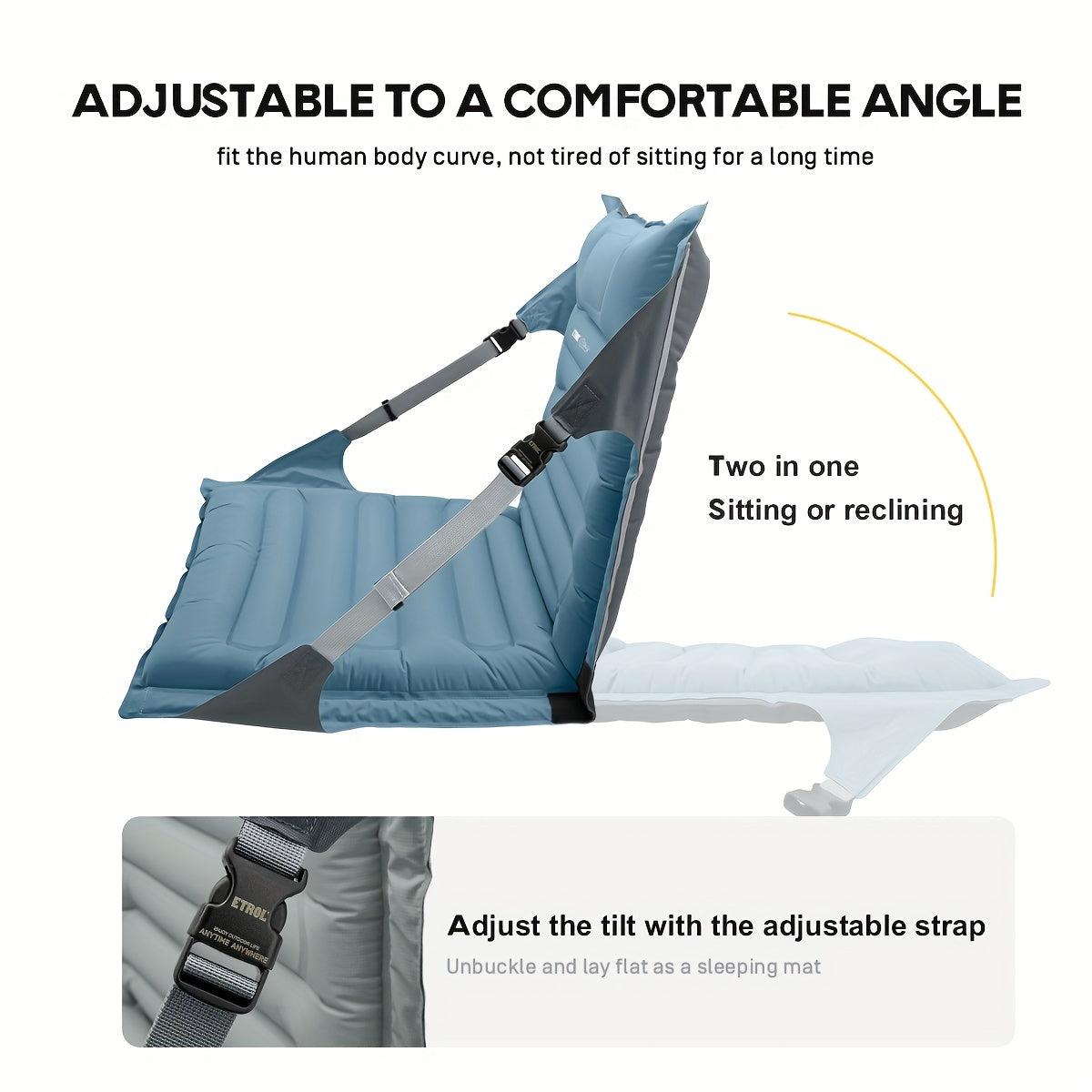 AirComfort Chaise Gonflable – Réglable et Compacte