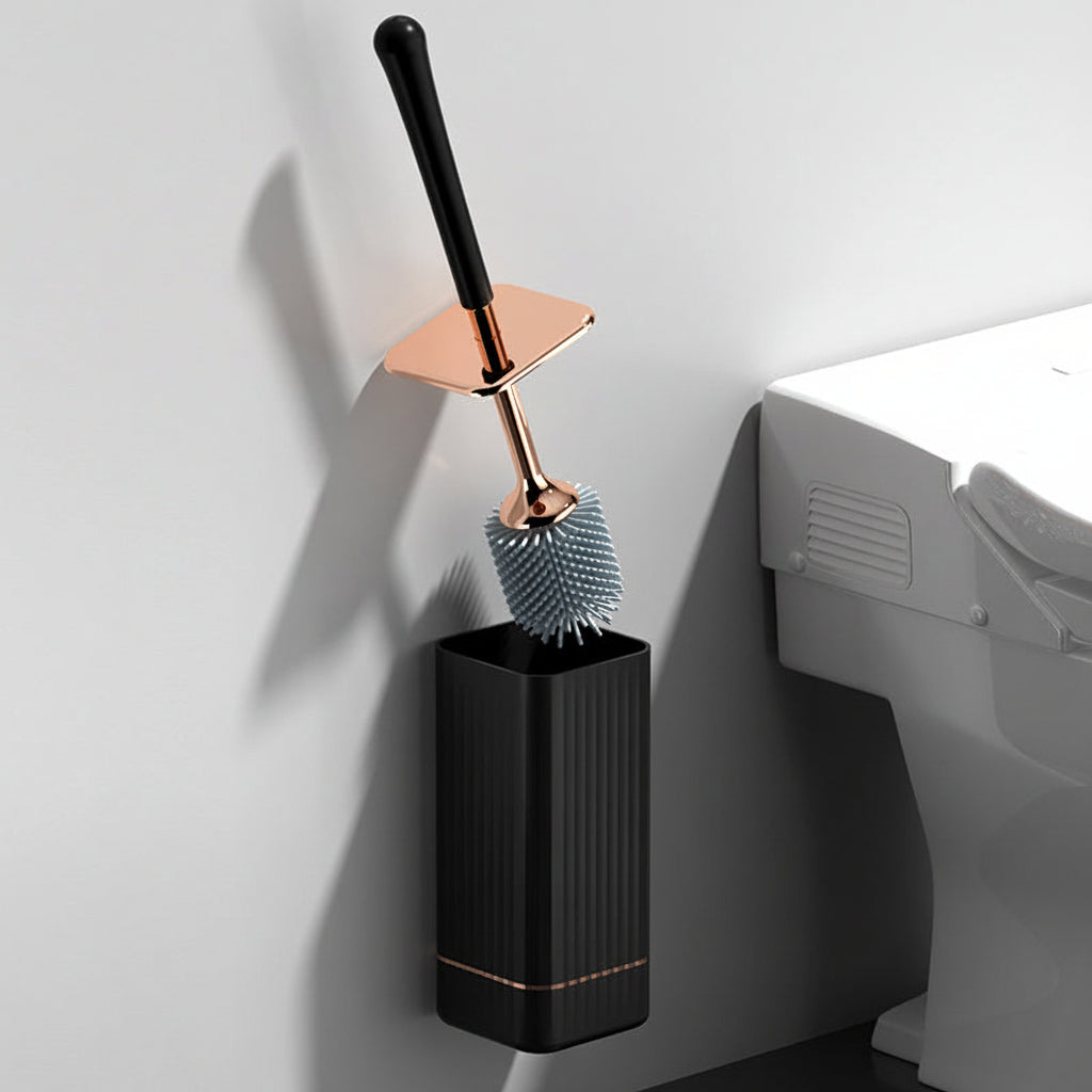 BATHORIA - Brosse de Nettoyage de Salle de Bain Moderne avec Support Durable