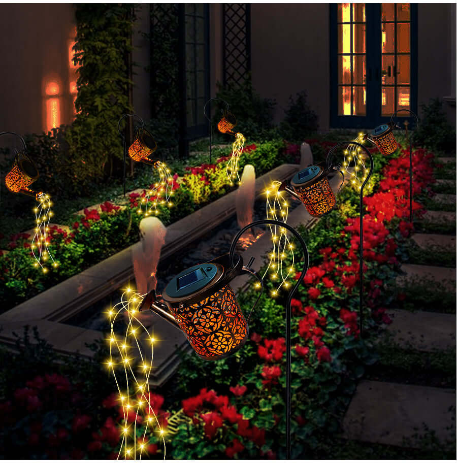 Lumière de Jardin Solaire de 80 cm Décor de Cascades LED Extérieur