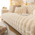 Housse de canapé en peluche | Antidérapante | Design en fourrure de lapin épaisse | Lavable & Douce