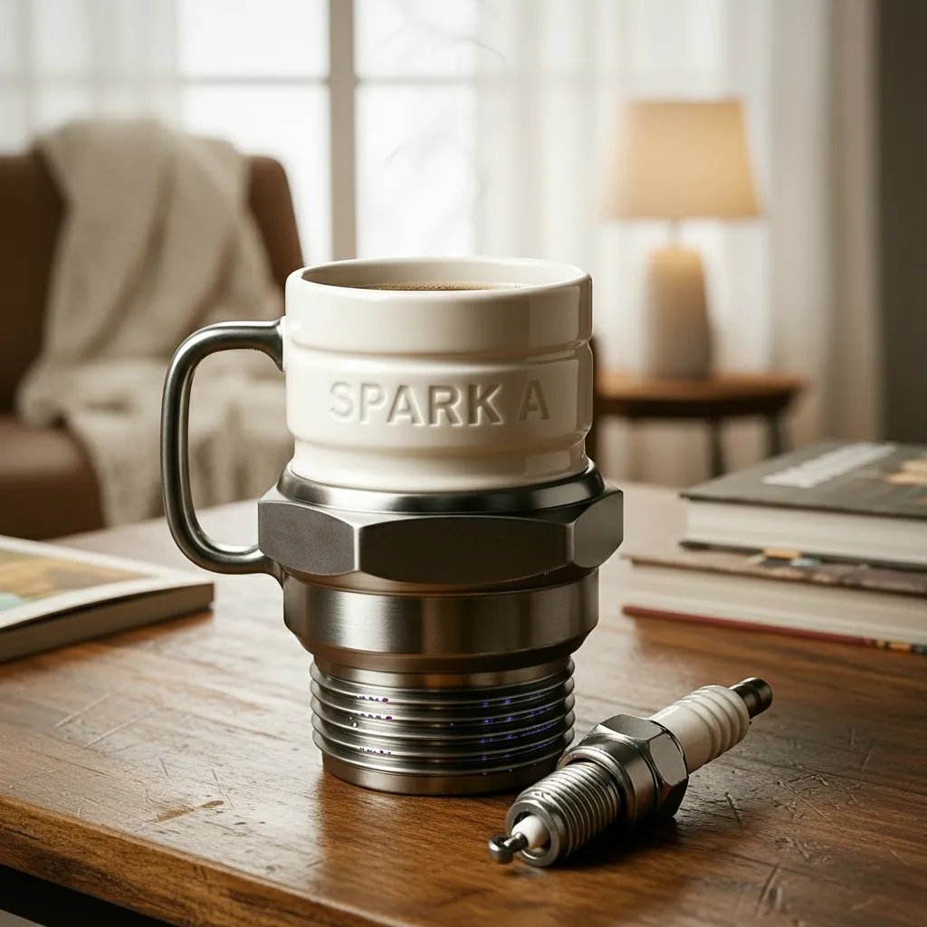 PistonPerk - Tasse en forme de bougie d'allumage pour de vrais amateurs de moteurs