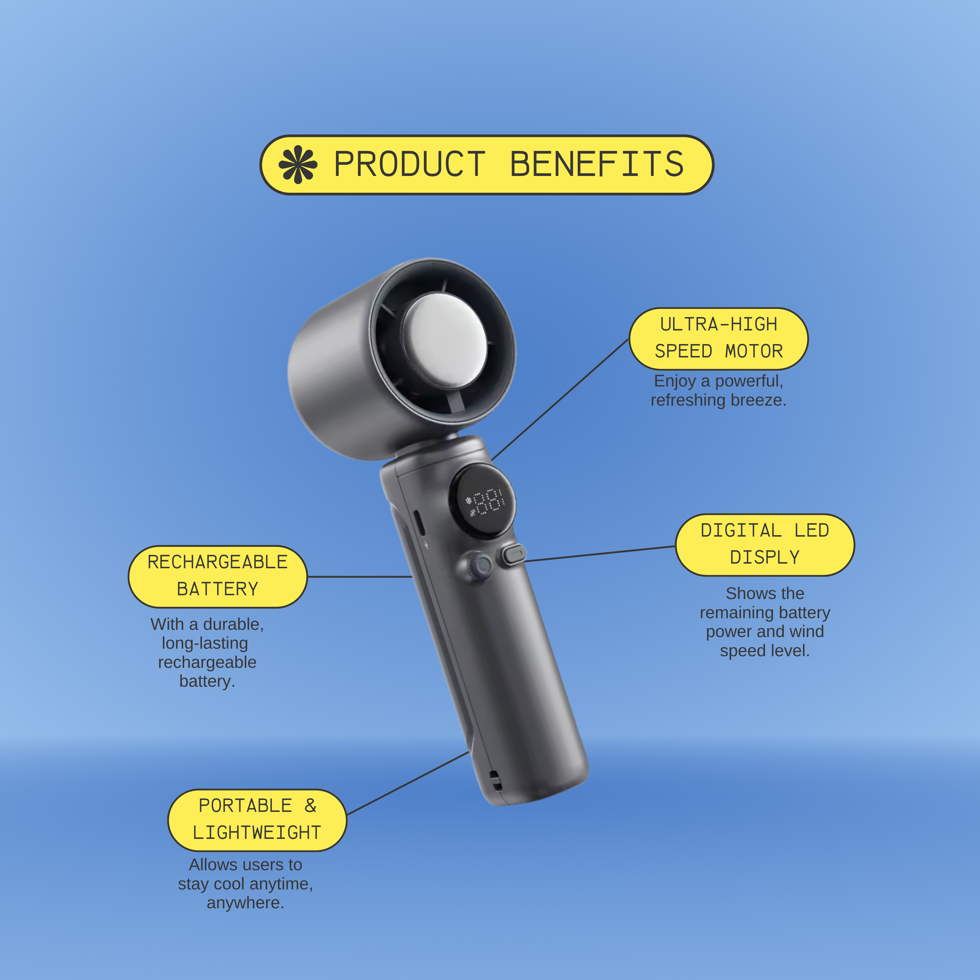BreezeEase – Refroidissement Instantané et Mains Libres, Partout et à Tout Moment