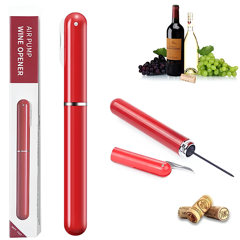 Tire-bouchon vin 2 en 1 – ouverture rapide avec coupe-capsule